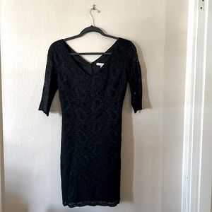 NWT Banana Republic 3/4 Length Sleeve V-neck Lace Dress 0P